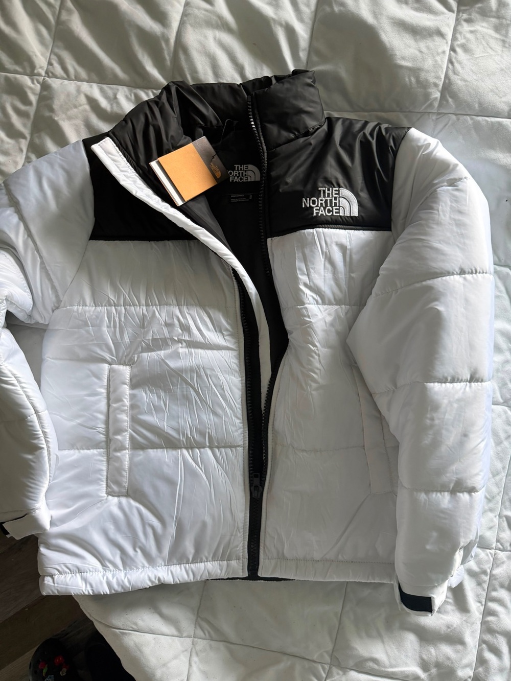 The North Face Black and White Colorblock Insulated Jacket